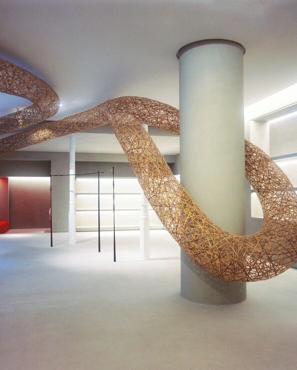 Installation artistique Bambou - Tanabe Chikuunsai IV - Casa Loewe - Barcelone
