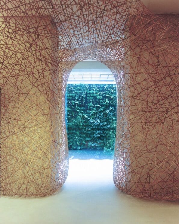 Installation artistique Bambou - Tanabe Chikuunsai IV - Casa Loewe - Barcelone