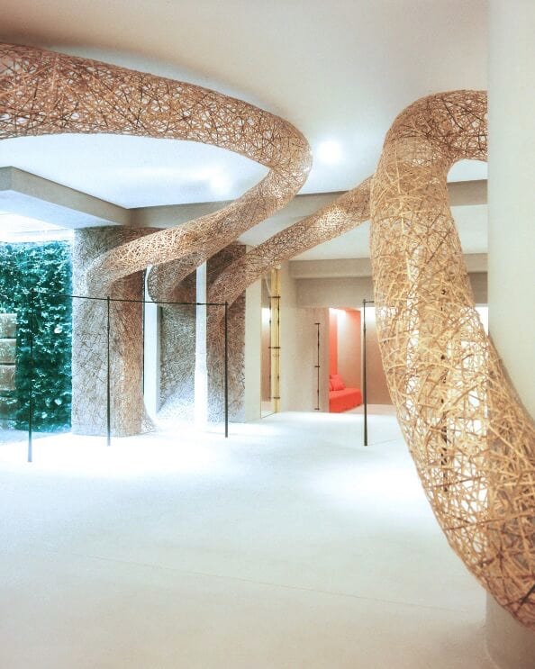 Installation artistique Bambou - Tanabe Chikuunsai IV - Casa Loewe - Barcelone