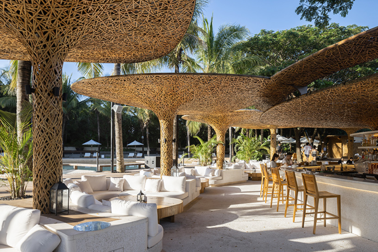 Arbre bambou Beach club The Sanya EDITION