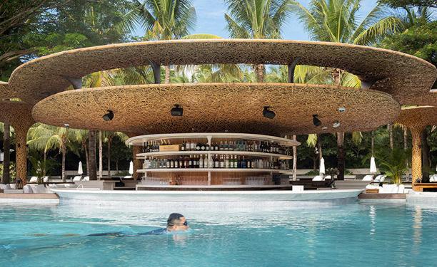 Arbre bambou Beach club The Sanya EDITION