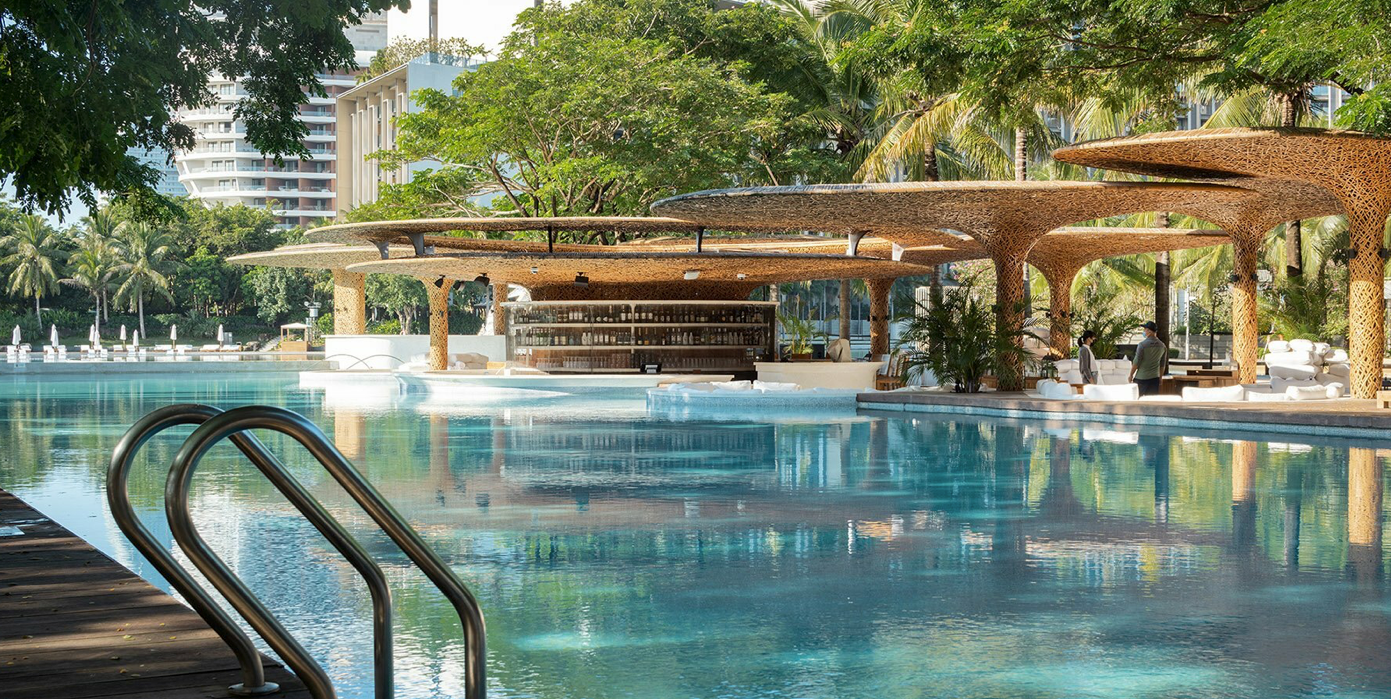 Arbre bambou Beach club The Sanya EDITION