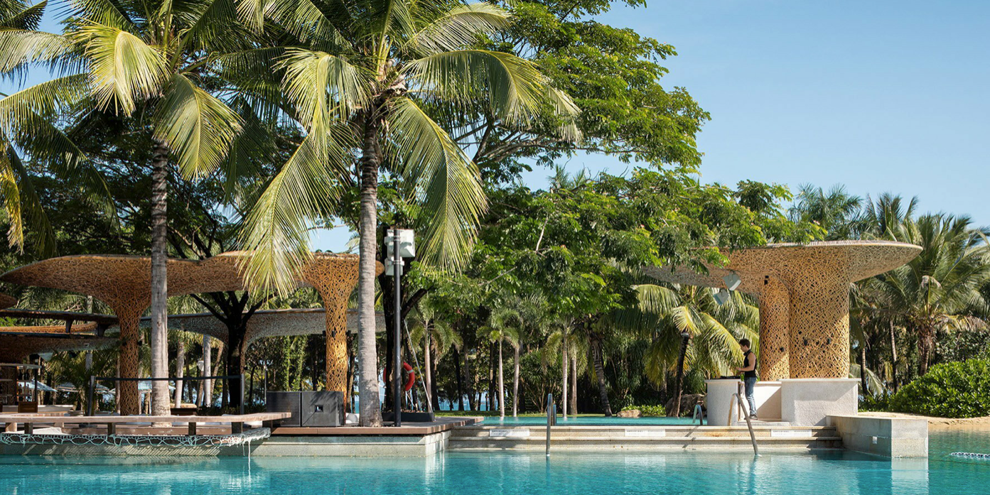Arbre bambou Beach club The Sanya EDITION