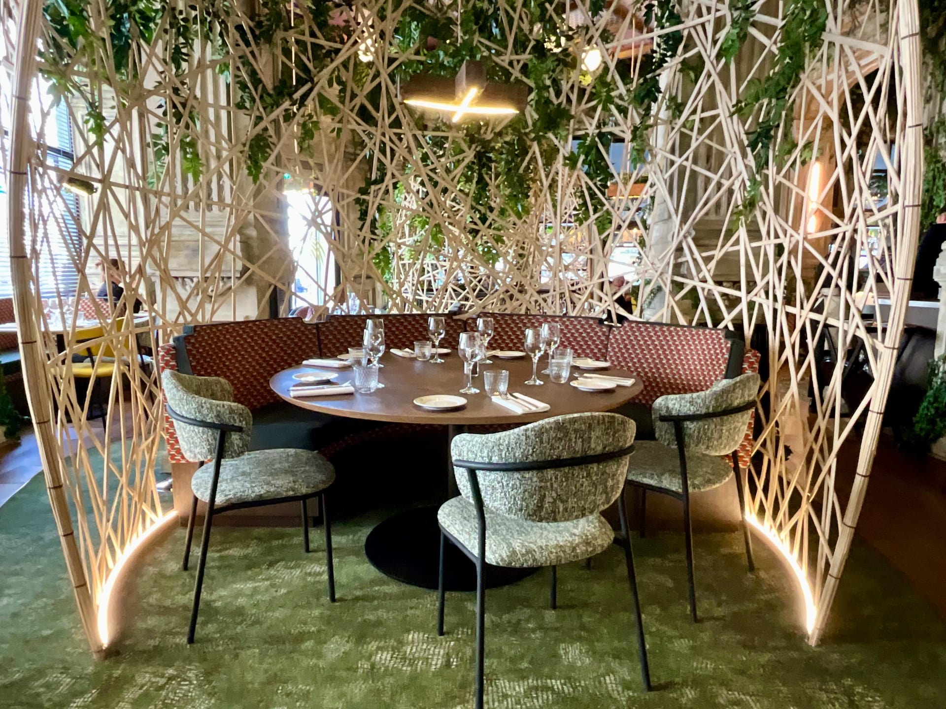 Restaurant Maison Gloria Lyon - Cocons en bambou