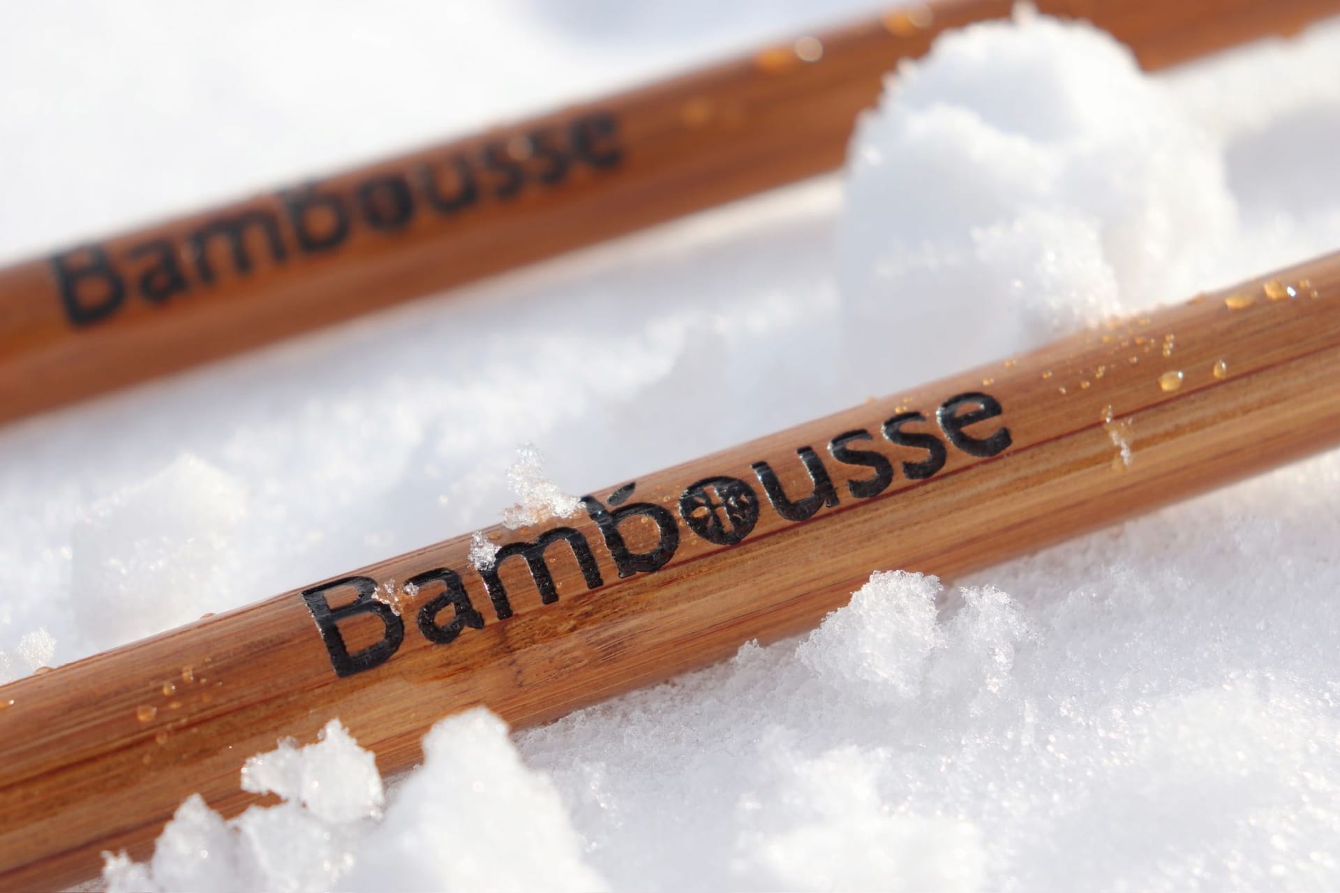 Bâtons de ski en bambou par BAMBOUSSE