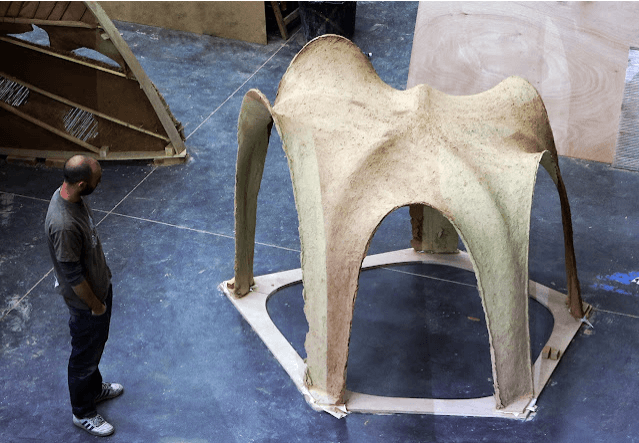 Une structure en coque fine de terre